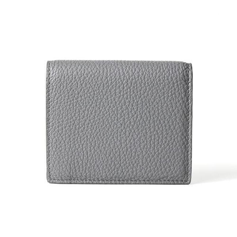 Prada Marmo Marble Grey Vitello Daino Leather Silver Triangle Logo Bifold - Picture 4 of 7